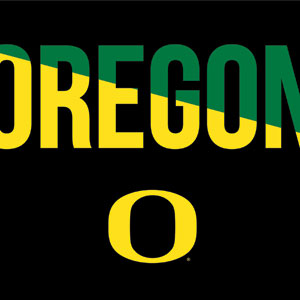 University of Oregon Split on Black Xbox 360 (Includes HDD) Skin